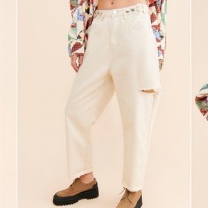 White Distressed Jeans